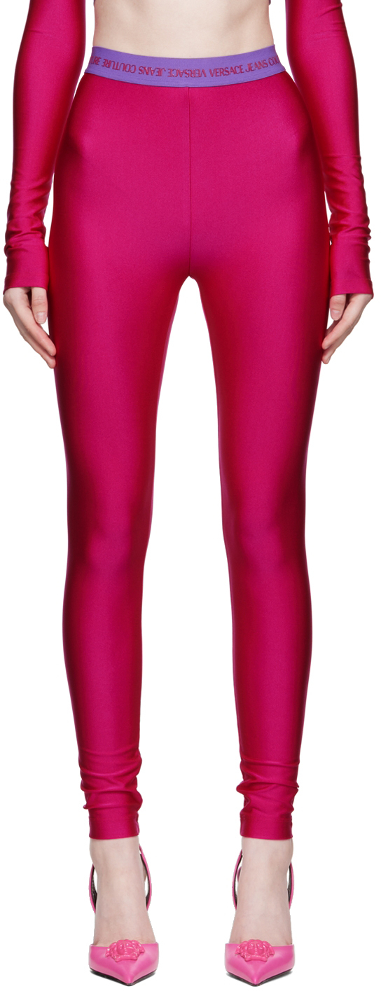 Versace Jeans Couture Pink Bonded Leggings