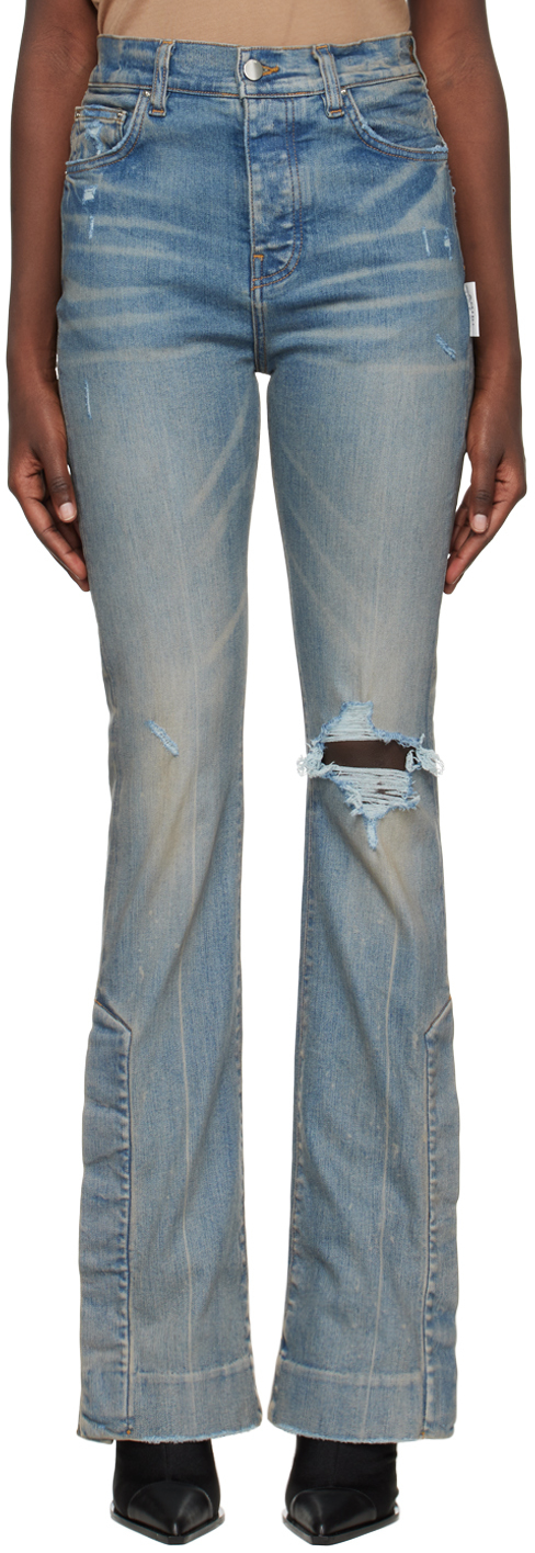 AMIRI Blue Stacked Jeans