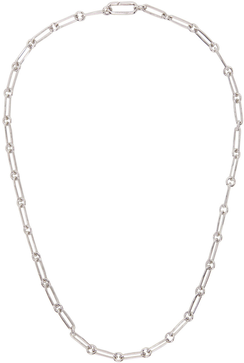 Tom Wood Silver Large Box Chain Necklace