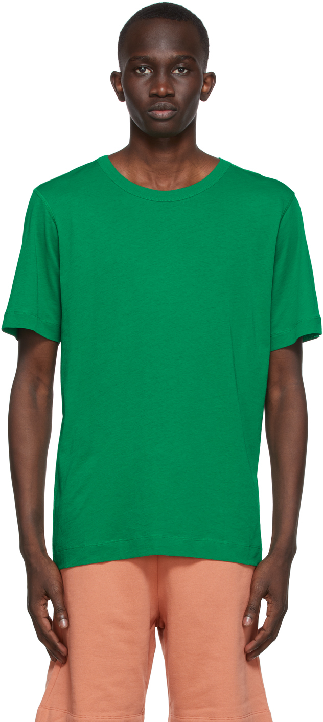 Dries Van Noten Green Cotton T-Shirt