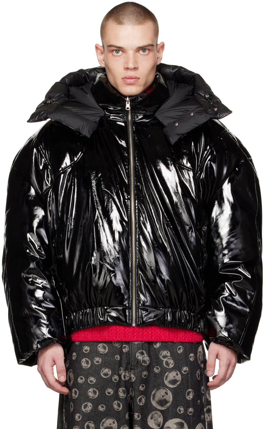 Chen Peng Black Reversible Down Coat