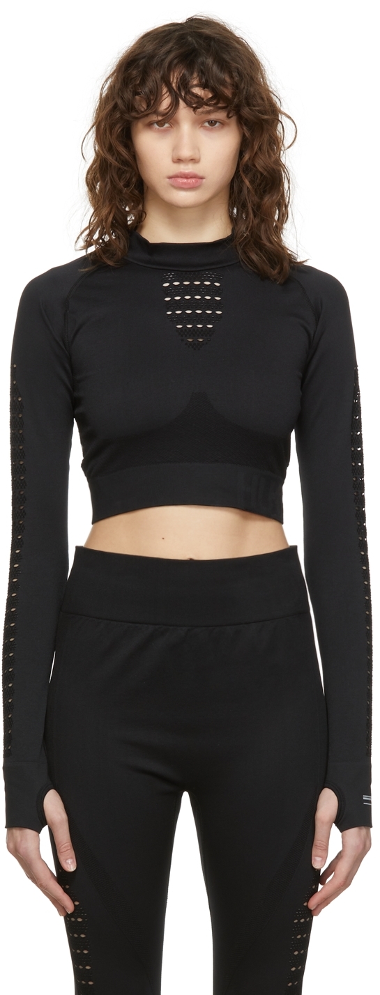 Hugo Black Nemily Crop Sports Top