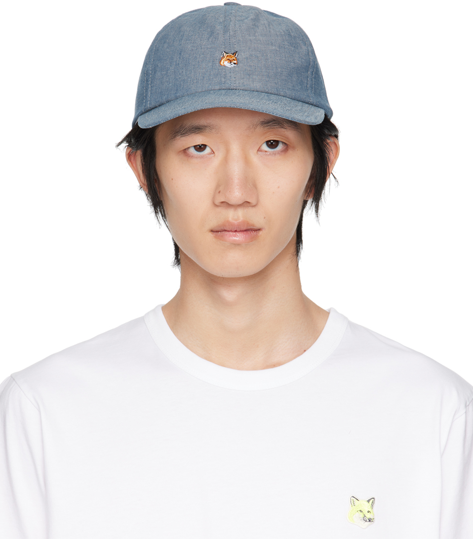 Maison Kitsuné Blue Fox Head Cap