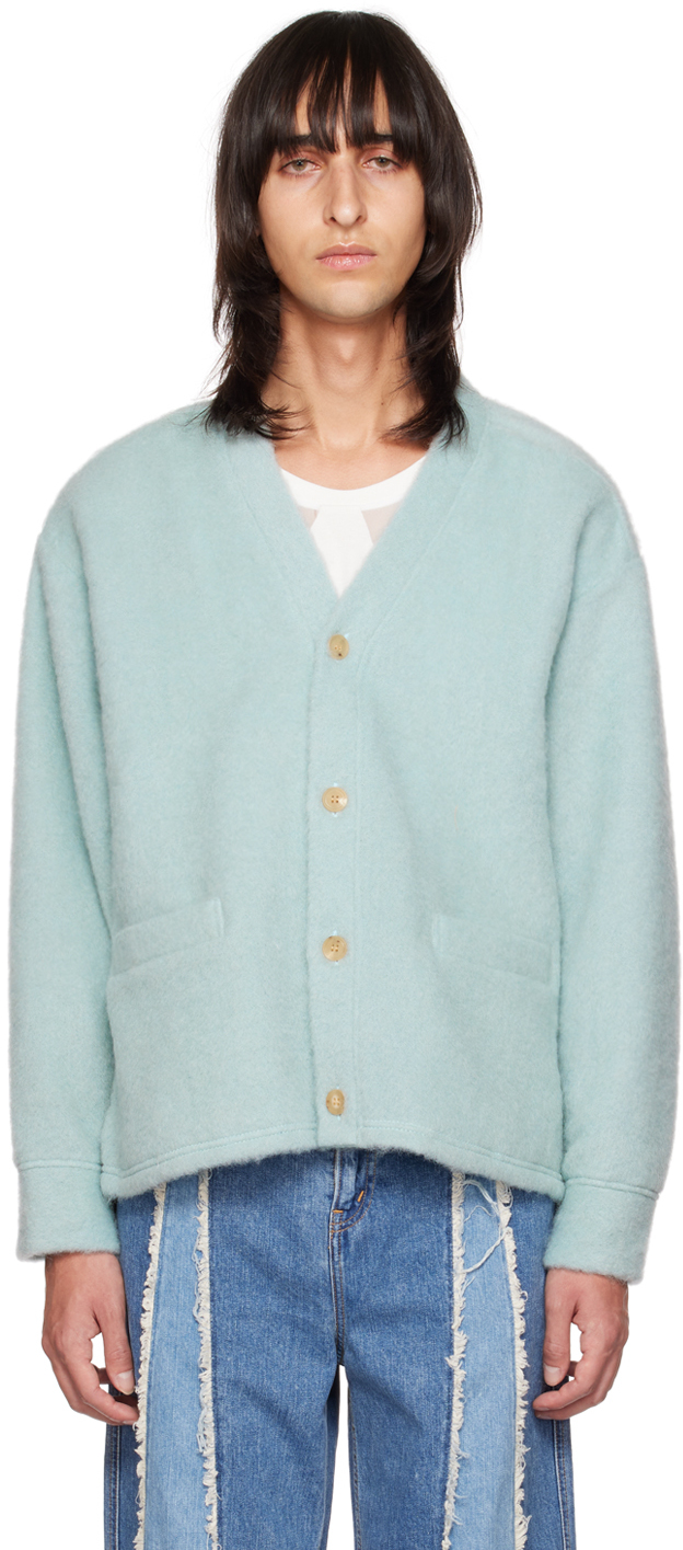 JieDa Blue Buttoned Cardigan