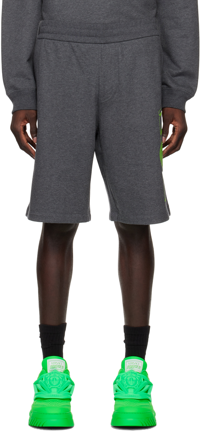 Versace Gray Printed Shorts