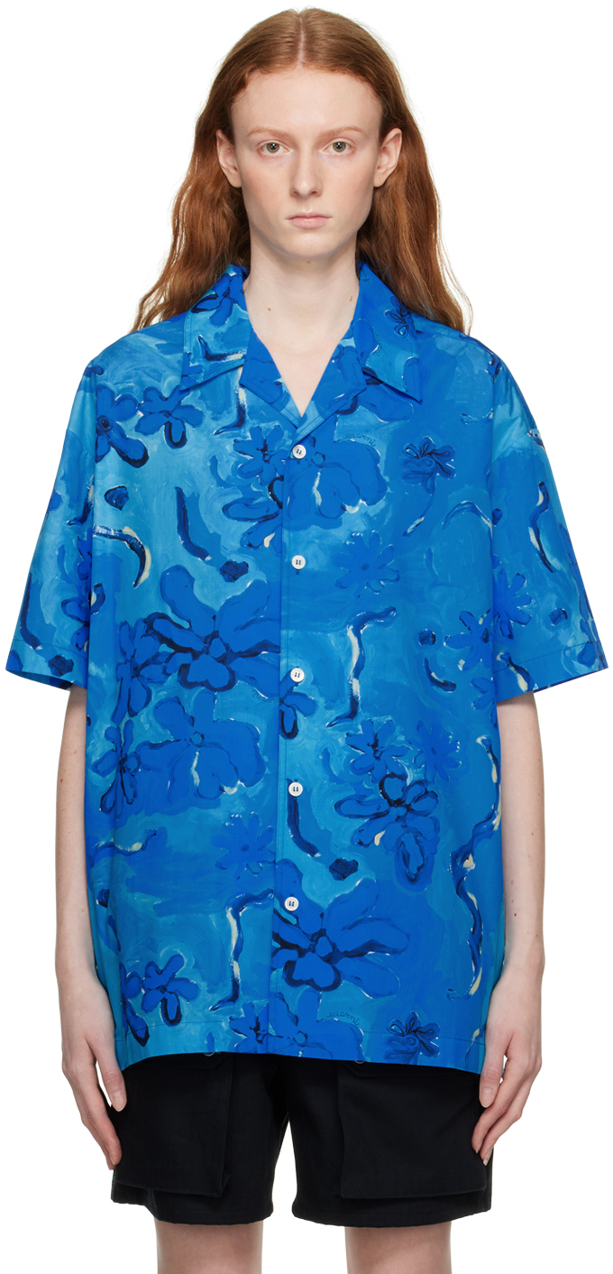 Marni Blue Printed Shirt