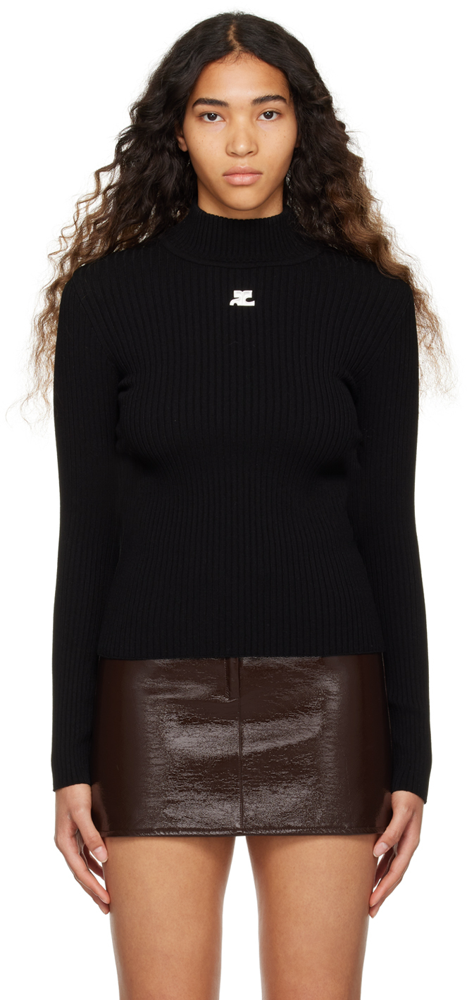 Courrèges Black Long Sleeve Turtleneck