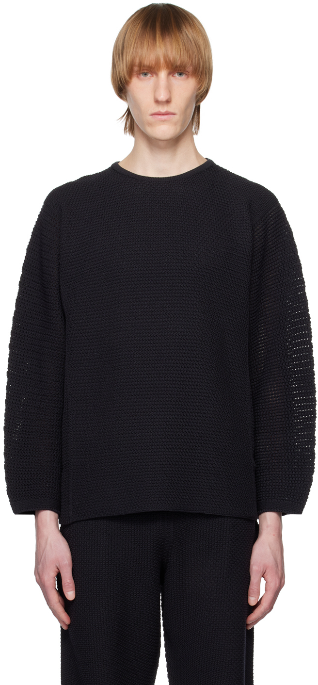 Homme Plissé Issey Miyake Black Rustic Sweater