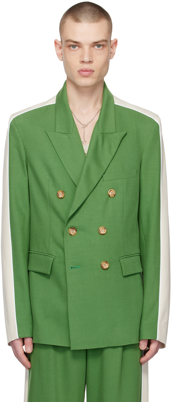 Ahluwalia Green & Off-White Grove Blazer