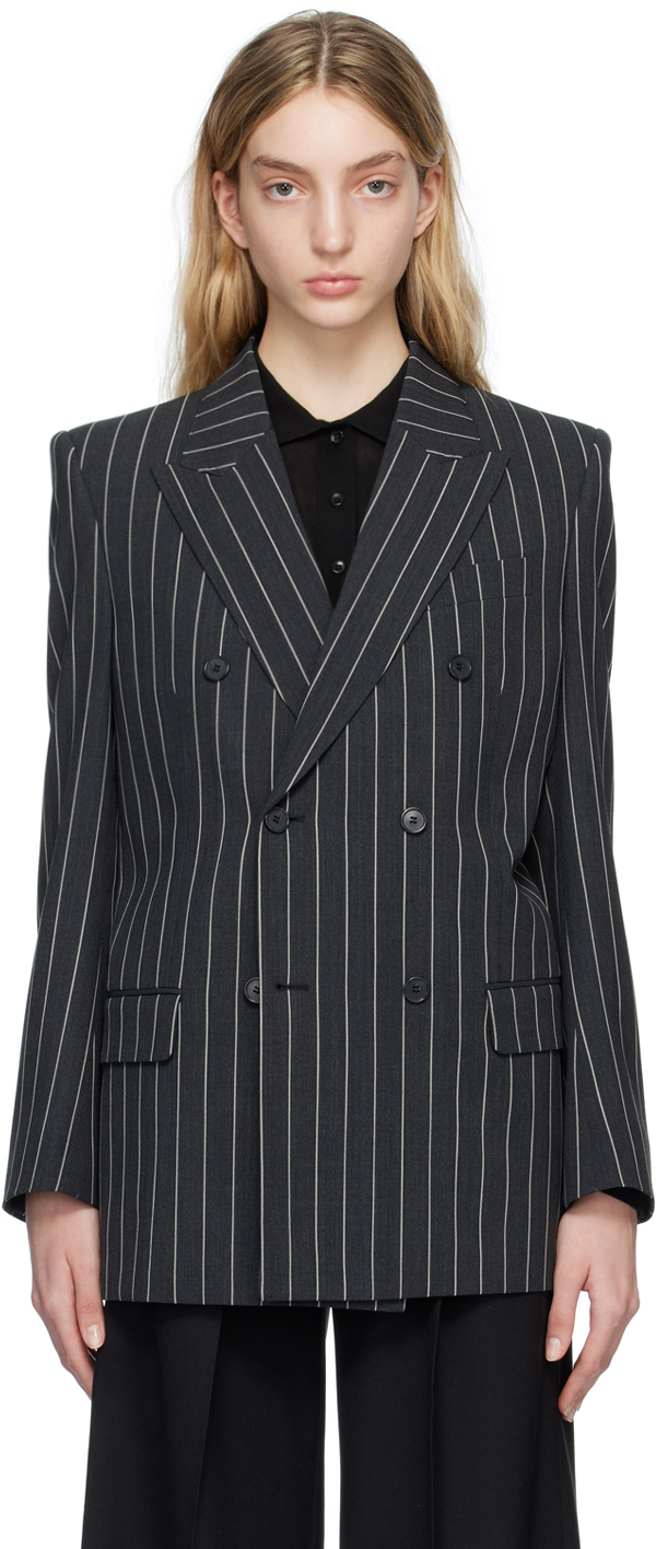 Filippa K Gray Pinstripe Blazer