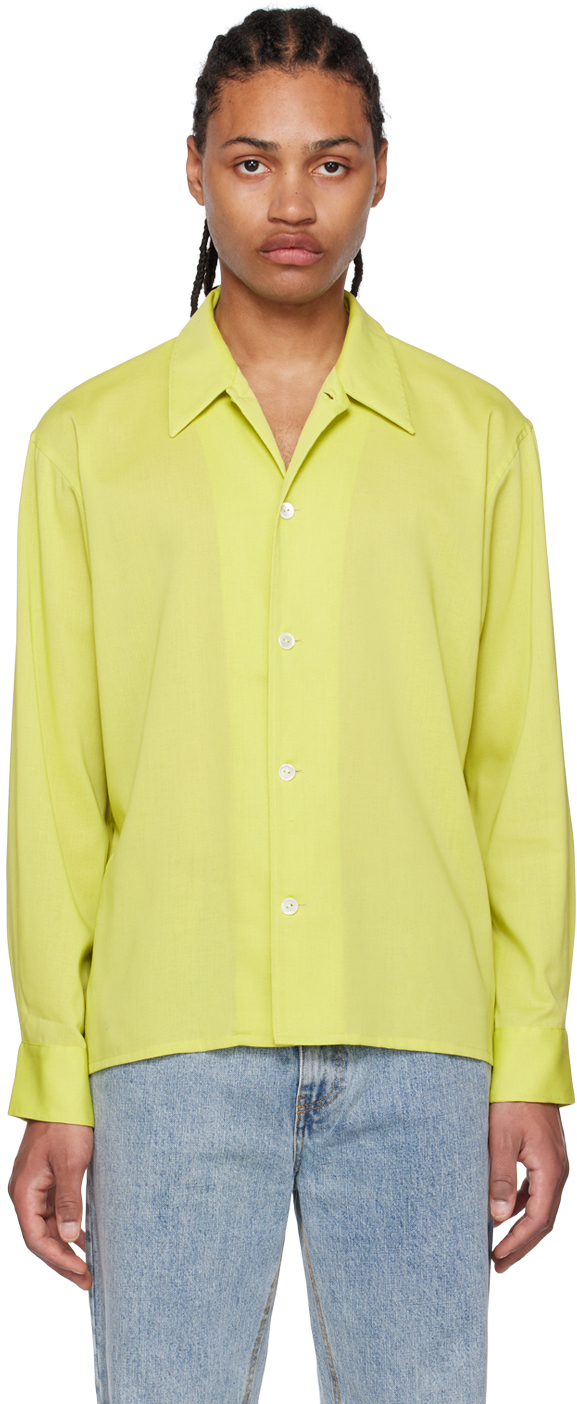 Second/Layer Yellow Topstitched Shirt