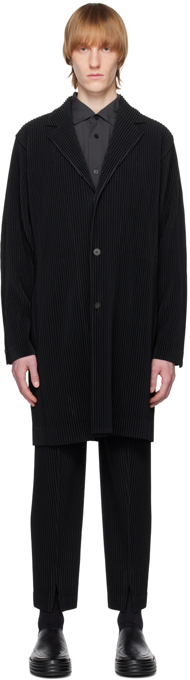 Homme Plissé Issey Miyake Black Basics Coat