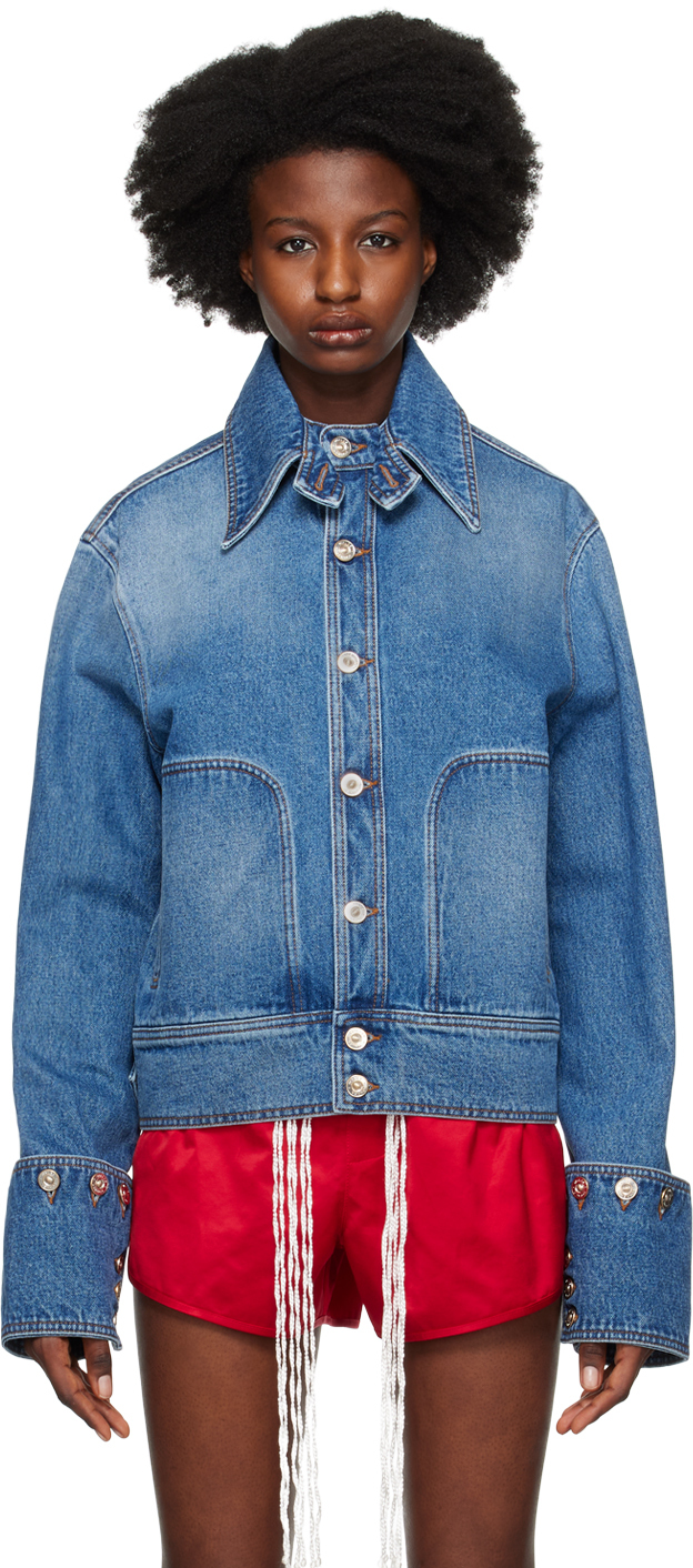 Wales Bonner Blue Delta Denim Jacket