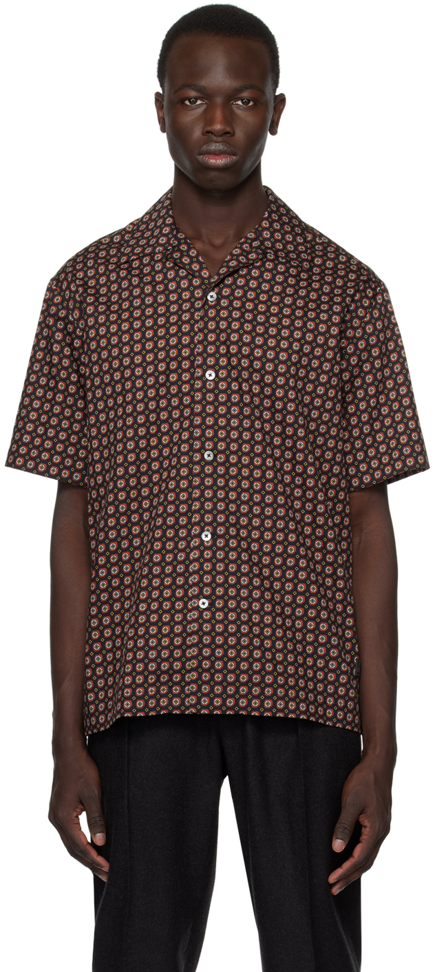 Dunhill Black Gasket Print Shirt