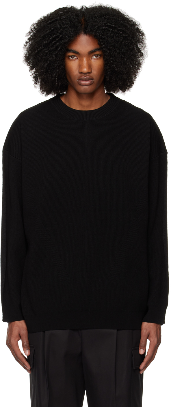 Juun.J Black Paneled Sweater