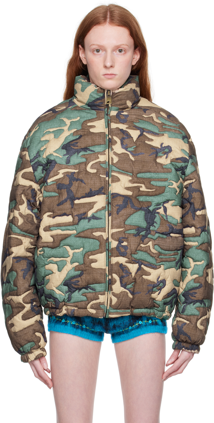 ERL Green Camo Down Jacket