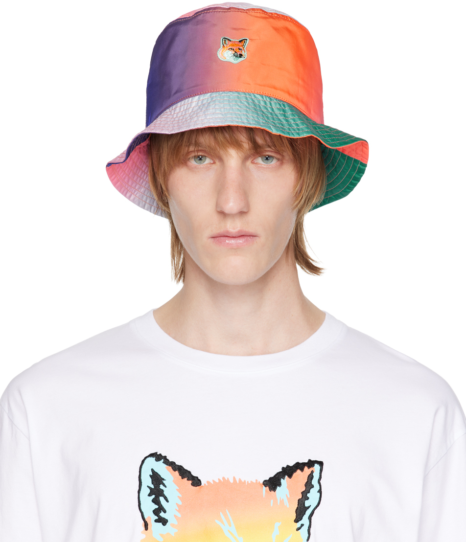 Maison Kitsuné Multicolor Fox Head Bucket Hat