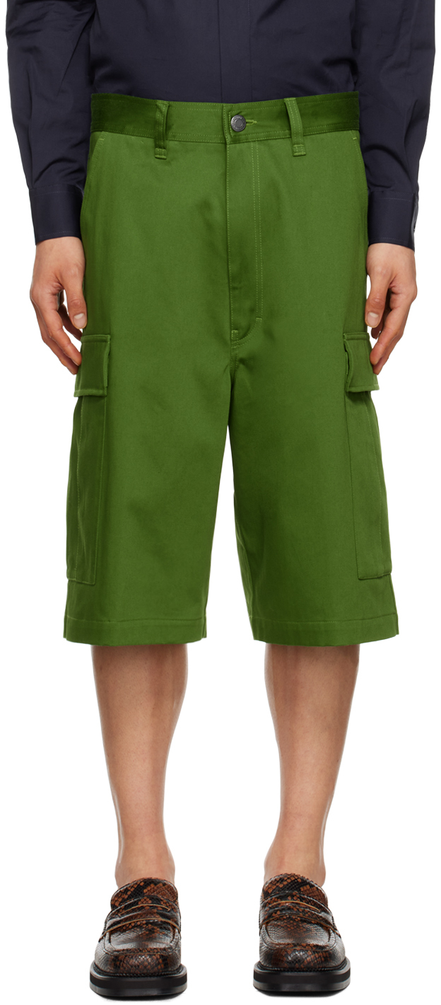 AMI Alexandre Mattiussi Green Pocket Shorts