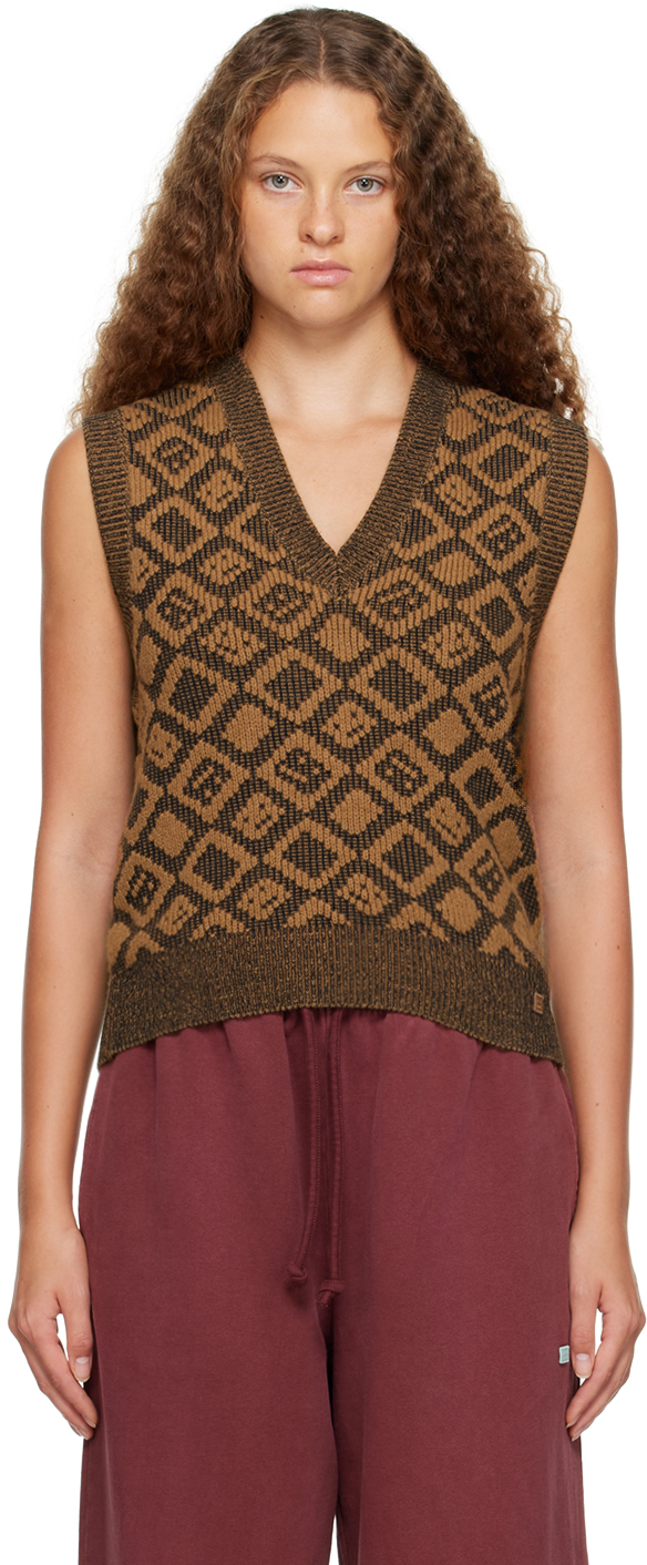 Acne Studios Brown & Black Graphic Vest