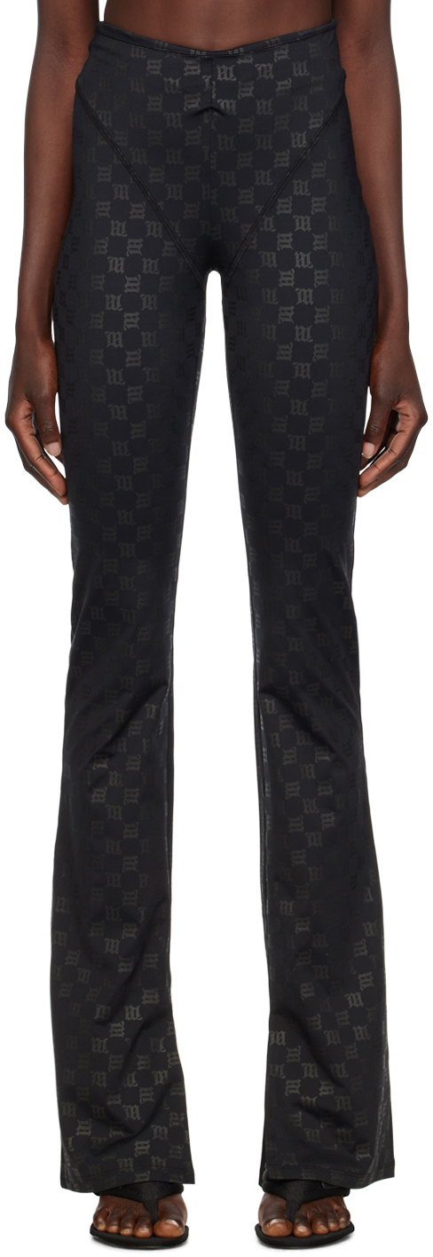 MISBHV Black Monogram Trousers