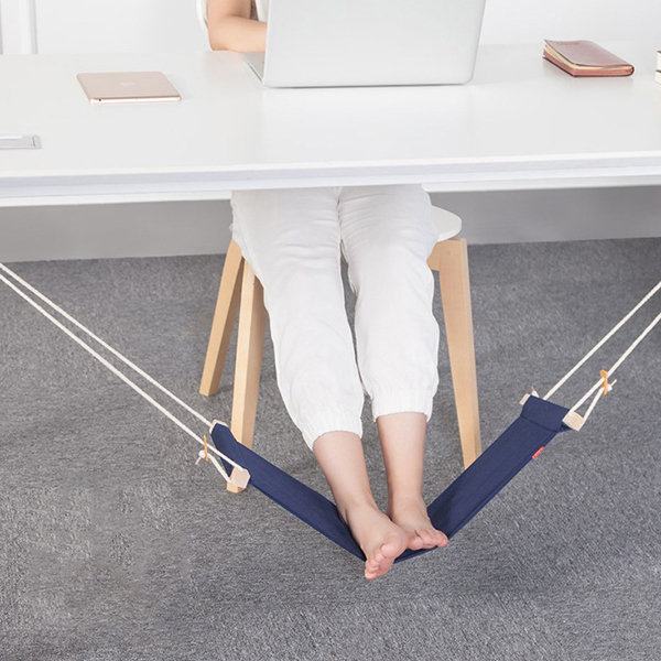 Adjustable Mini Foot Hammock Portable Desk Foot Stool Home and Office Foot Rest Stands