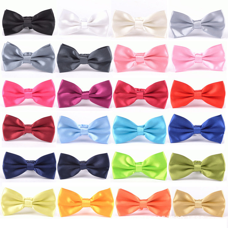 Men's Solid Color 24 Color Bow Tie Dress Tie Business Bow Tie Wedding Bow Tie