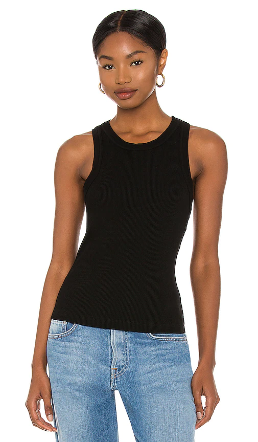 Citizens of Humanity Isabel Rib Tank in Black. Size S, M, L, XL.