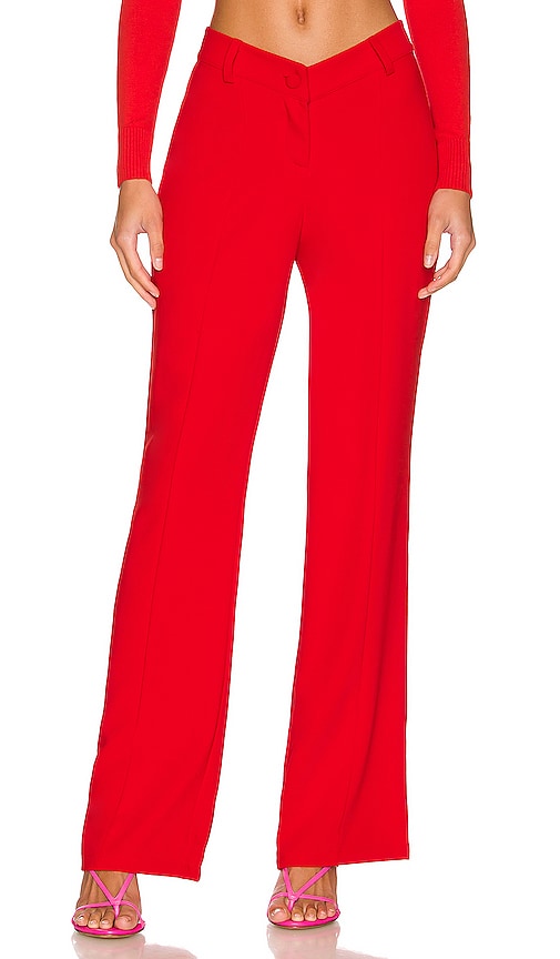 superdown Wendy Angled Front Pant in Red. - size M (also in L, S, XL, XS, XXS)