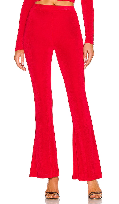 MORE TO COME Rachelle Flare Pant in Red. - size XL (also in L, M)