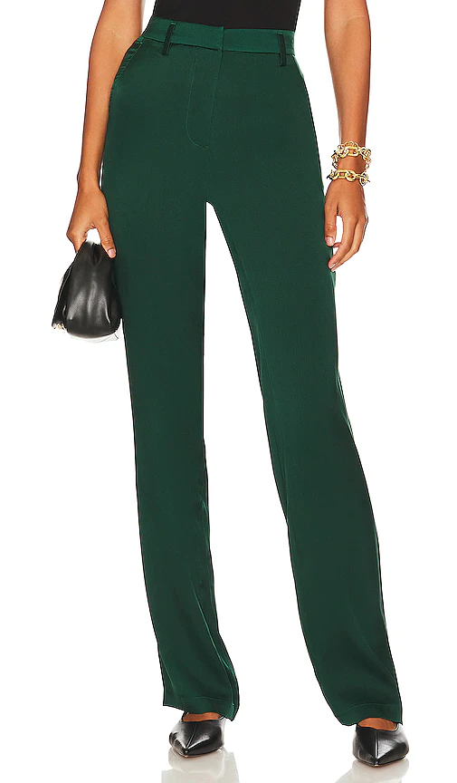 ANINE BING Classic Pant in Emerald Green - Green. Size 36 (also in 38).