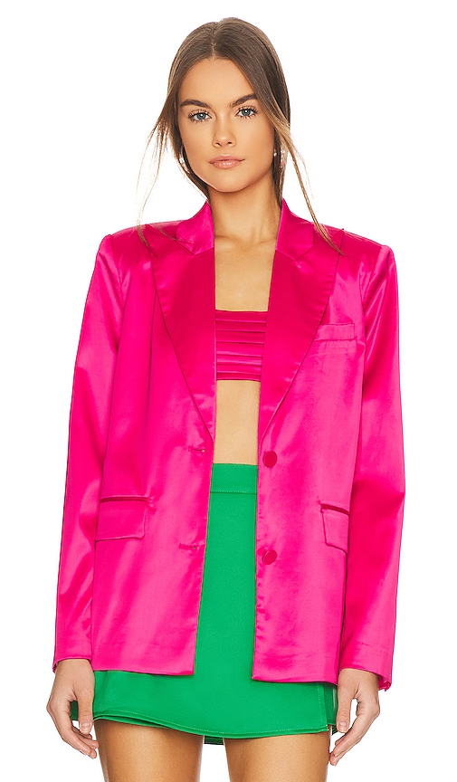 Lovers and Friends Andie Blazer in Raspberry Pink - Pink. Size XS (also in XXS, S, M, L, XL).