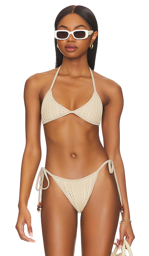 VDM Gypsy Bikini Top in Beige. - size S (also in M, XL/1X)