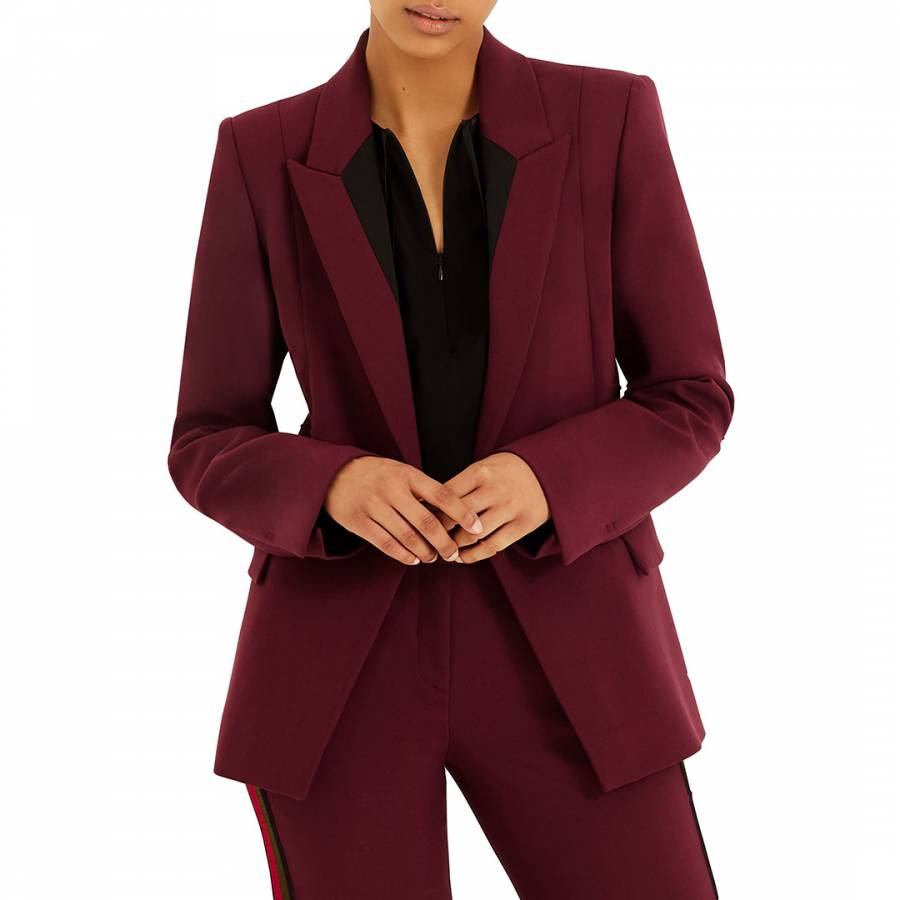 Dark Purple Sculpted Tailoring Blazer