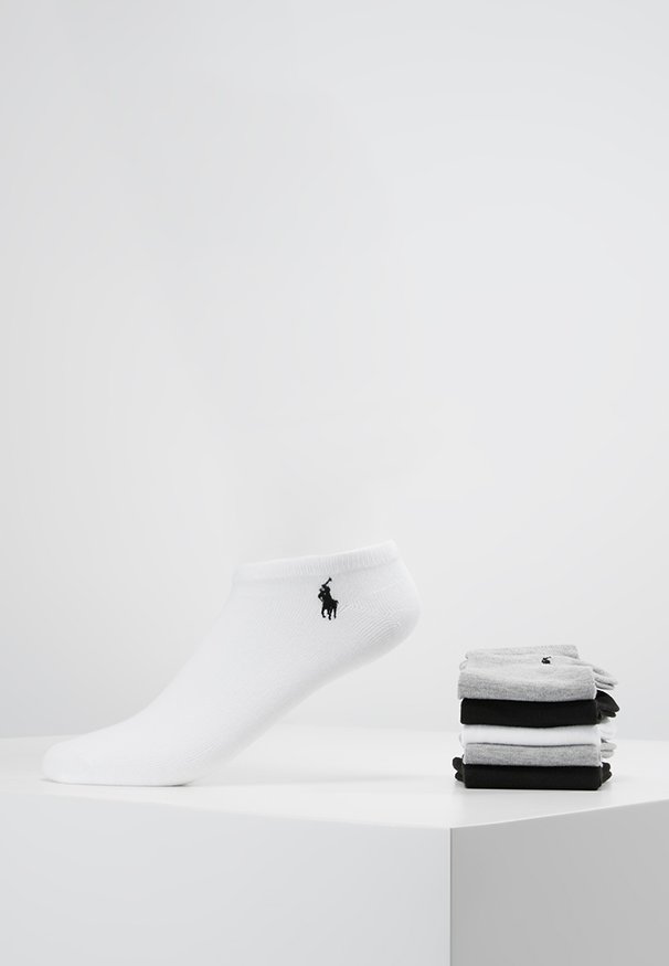 POLY BLEND ULTRA LOW CUT 6 PACK - Socks - white/black/grey