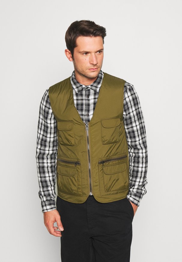 BLACKPOOL - Waistcoat - dark olive