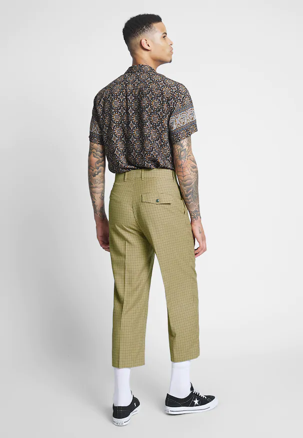 COLIN CHECKED TROUSERS - Trousers - beige