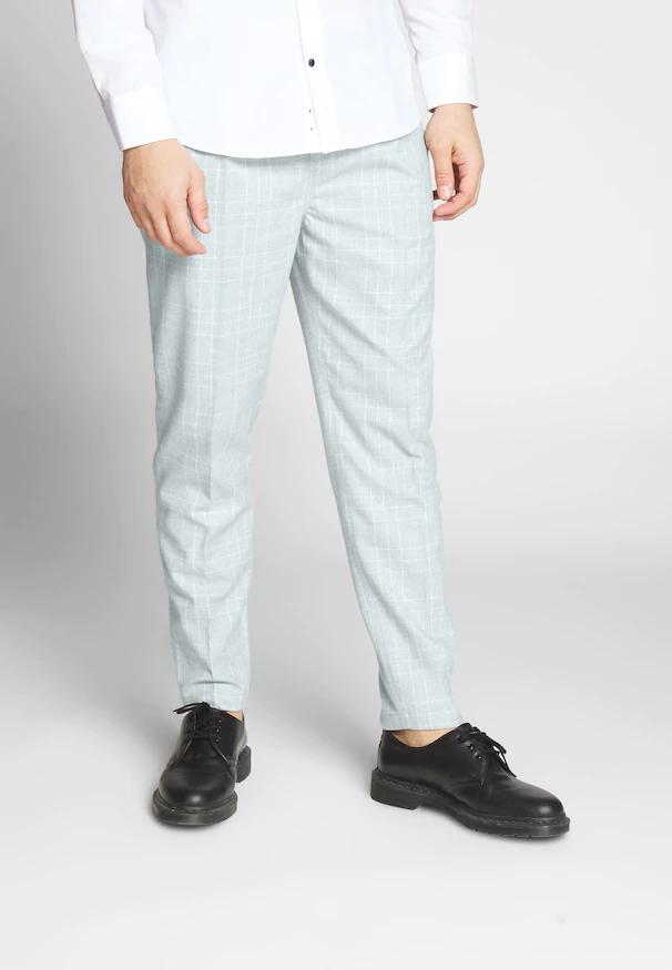 OXFORD TROUSER - Trousers - light grey/white