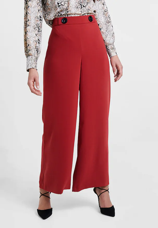 WIDELEG TROUSER - Trousers - terracotta