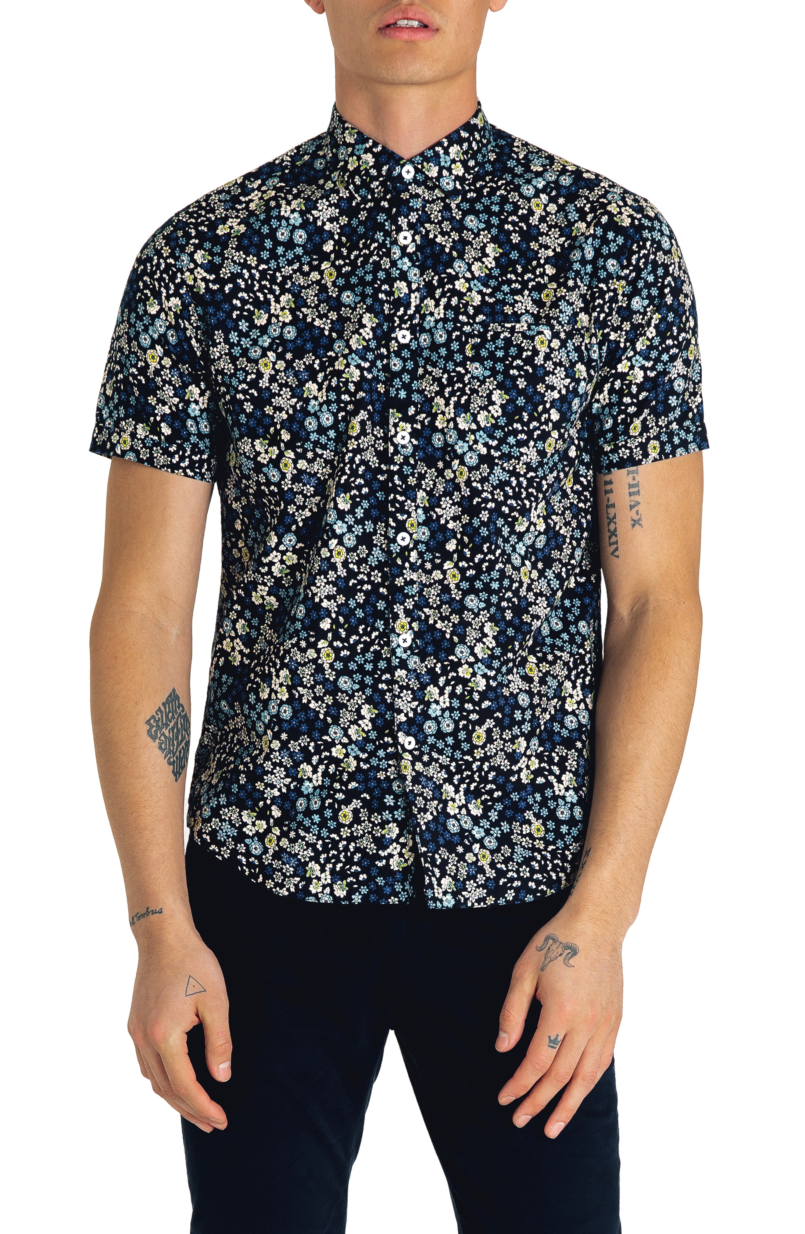 Good Man Brand Regent Park Floral Slim Fit Sport Shirt