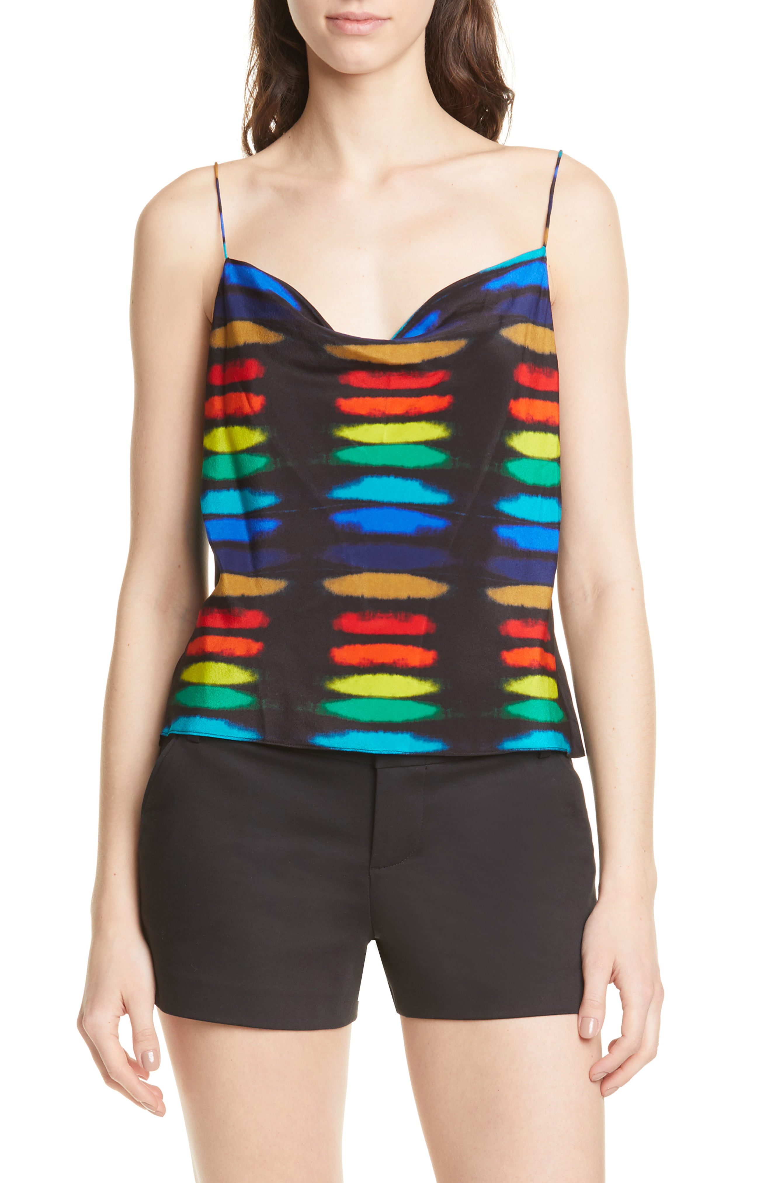 Alice + Olivia Harmon Drapey Silk Camisole