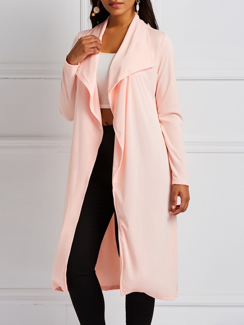 Ericdress Wrapped Mid-Length Spring Regular Trench Coat