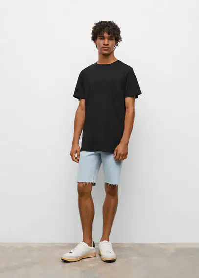 Pocket cotton T-shirt black - Teenage boy - XXS - MANGO TEEN