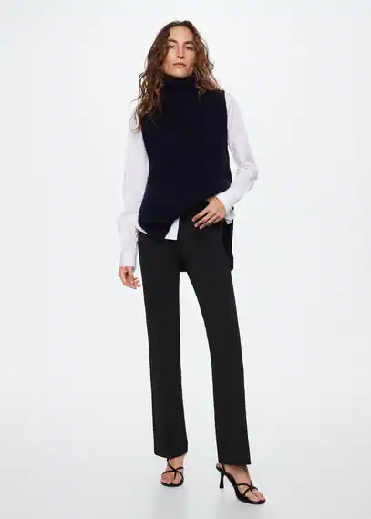 Straight trousers black - Woman - 10 - MANGO