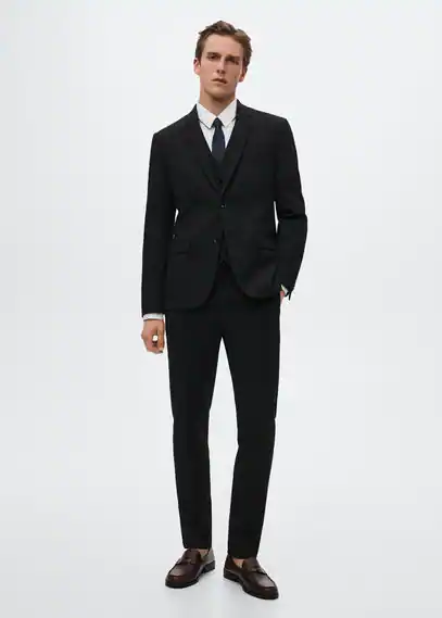 Super slim fit suit trousers black - Man - 32 - MANGO MAN