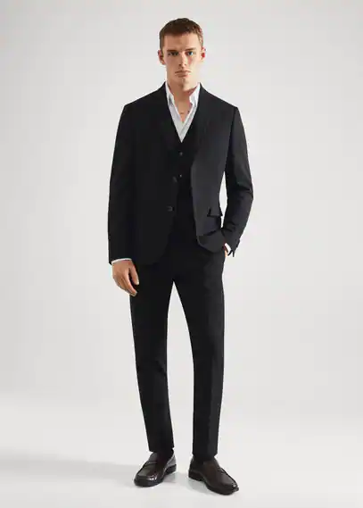 Super slim fit suit gilet black - Man - 42 - MANGO MAN