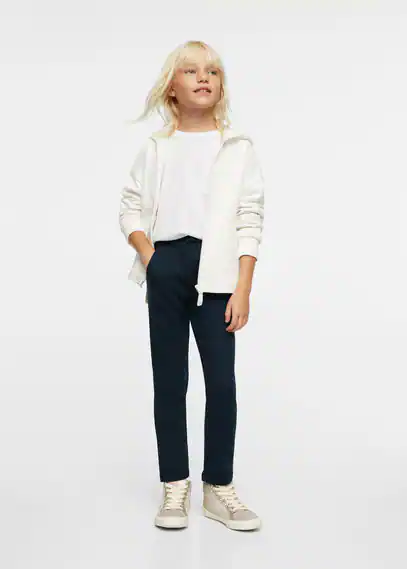 Cotton jogger-style trousers dark navy - Kids - 6 - MANGO KIDS