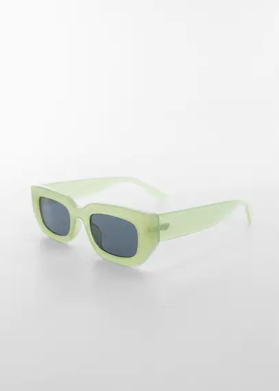 Rectangular sunglasses pastel green - Woman - One size - MANGO