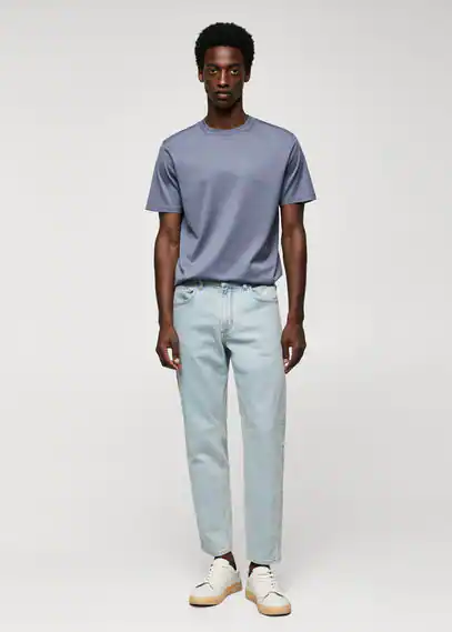 Ben tapered cropped jeans light blue - Man - 34 - MANGO MAN