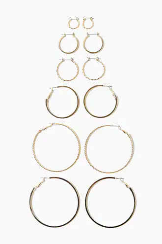 Forever 21 Hoop Earring Set , Gold