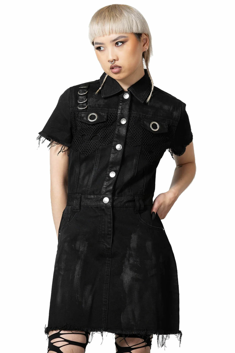 Women's blouse KILLSTAR - Ree-Vival Denim - Black XS